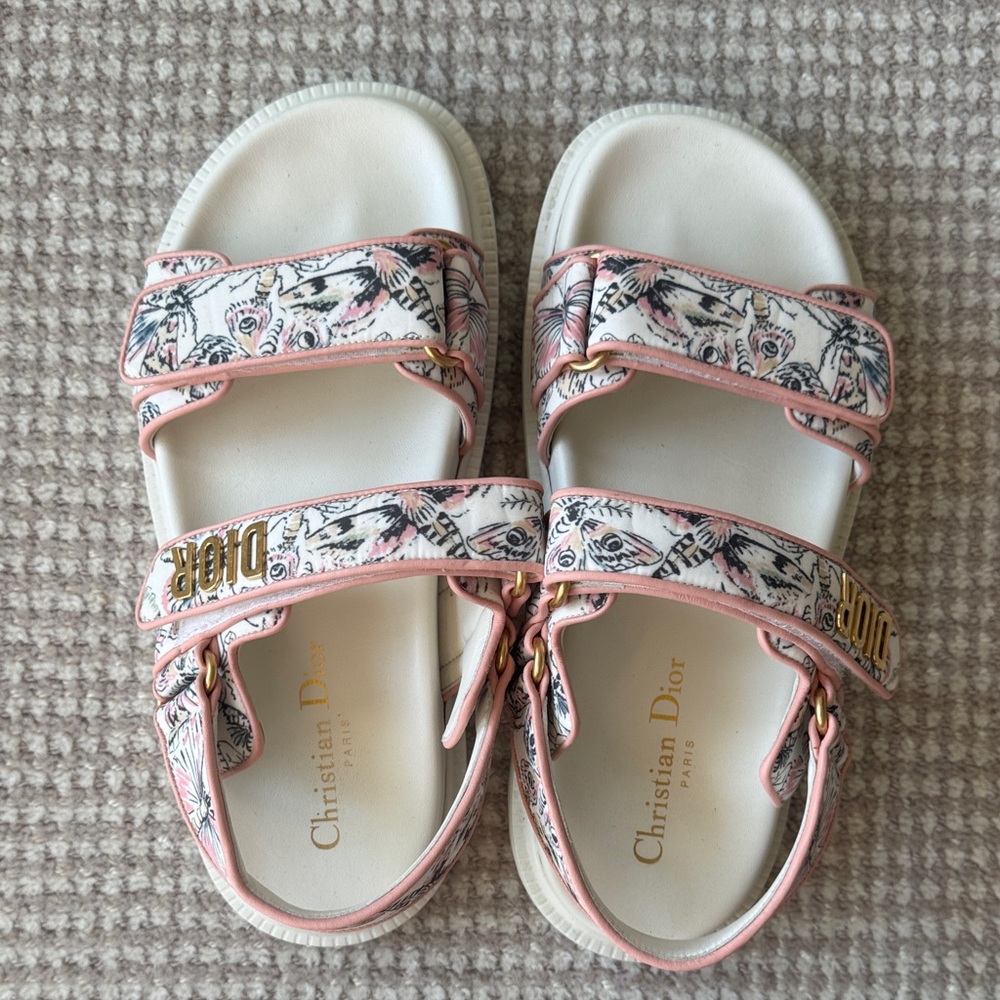 Dior Women's Sandals - Pink and Cream